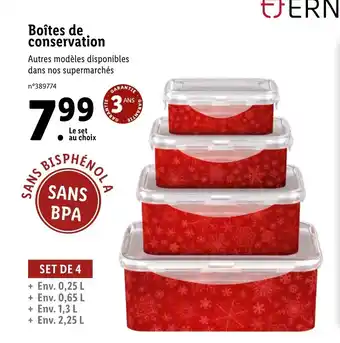 Lidl Boîte De Conservation offre