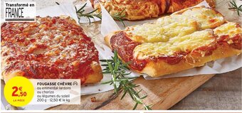 Intermarché Fougasse Chévre offre