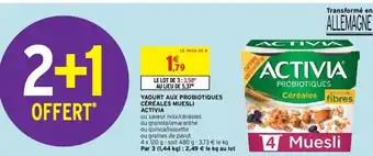Intermarché Yaourt Aux Probiotiques Céreales Muesli Activia offre