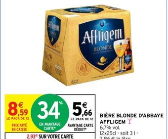 Intermarché Biére Blonde D'Abbaye Affligem offre