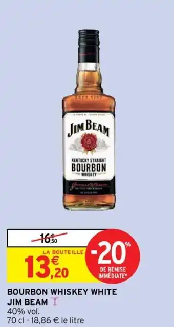 Intermarché Bourbon Whiskey White Jim Bean offre