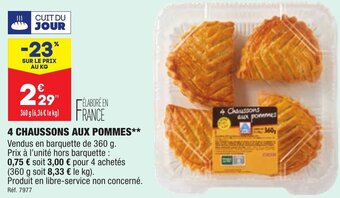ALDI 4 Chaussons Aux Pommes offre