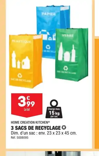 ALDI 3 sacs de Recyclage offre