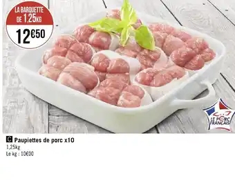 Géant Casino Paupiettes de Porc x10 offre