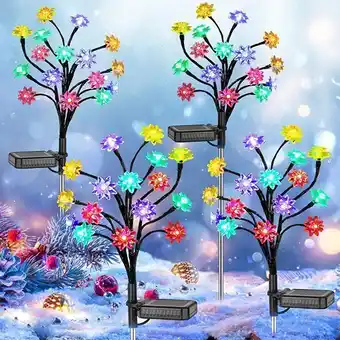 Amazon Kagoling lampes solaires exterieures jardin, lot de 4 lumiere solaire exterieur 2 modes décoratives multicolore lanterne s... offre