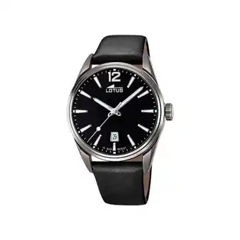 Montre lotus homme cuir noir