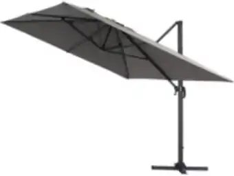 E.Leclerc Brico Parasol jardin déporté alu "sun 4" - rectangle - 3 x 4 m + housse de protection - gris offre