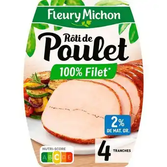 Auchan Rôti de poulet fleury michon offre