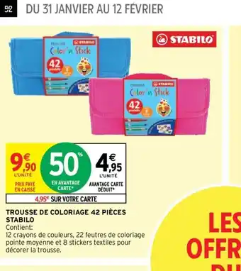 Trousse De Coloriage 42 Pieces Stabilo