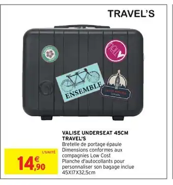 Intermarché Valise Underseat 45 Cm Travel's offre