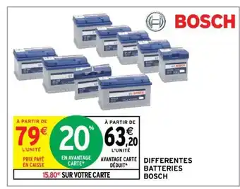 Differentes Batteries Bosch
