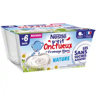 Auchan P'tit onctueux sans sucre ajouté nestlé nature offre