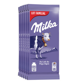 Auchan Tablettes de chocolat lait milka offre