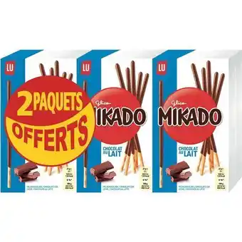 Auchan Mikado au chocolat au lait lu le lot de 6 offre