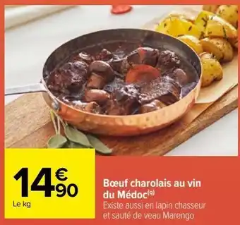 Carrefour Bœuf charolais au vin du médoc offre