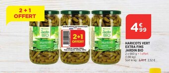 Haricots Vert Extra Fins Jardin Bio