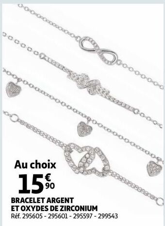 Auchan Bracelet argent et oxydes de zirconium offre