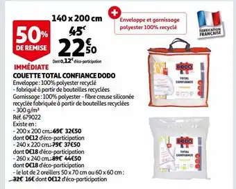 Couette total confiance dodo 140 x 200 cm