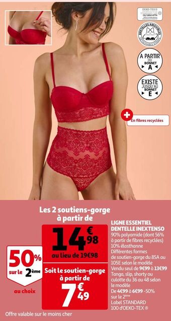 Auchan Ligne essentiel dentelle inextenso offre