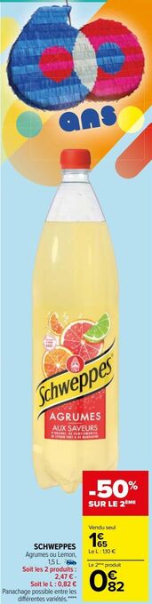 Carrefour Market Schweppes offre
