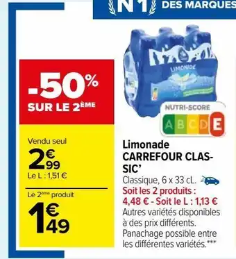 Carrefour Market Limonade  carrefour classic’ offre