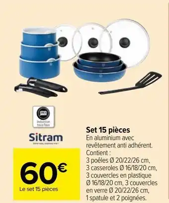 Carrefour Market Set 15 pièces offre