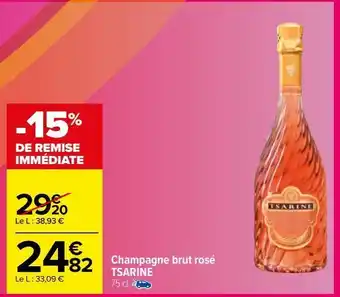 Carrefour Market Champagne brut rosé tsarine offre
