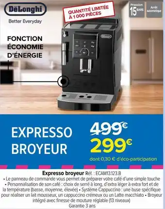 Carrefour Market Expresso broyeur offre