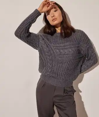 Pull en maille torsadée