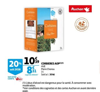 Auchan Corbieres AOP offre