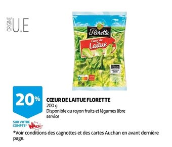 Auchan Coeur de Laitue Florette offre