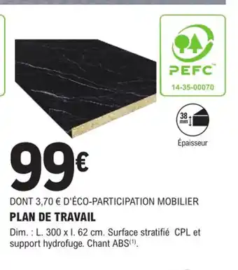 E.Leclerc Brico Plan de Travail offre