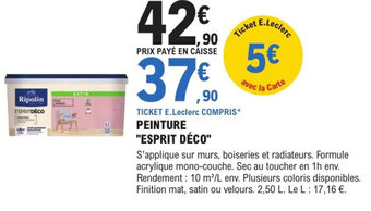 E.Leclerc Brico Peinture Esprit Déco offre