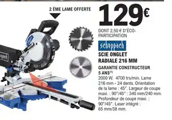 E.Leclerc Brico Scie Onglet Radiale 216MM offre