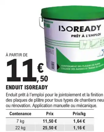 E.Leclerc Brico Enduit Isoready offre