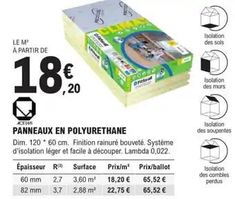 E.Leclerc Brico Panneaux en Polyurethane offre