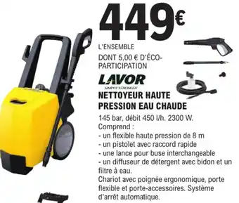 E.Leclerc Brico Nettoyeur Haute Pression Eau Chaude offre