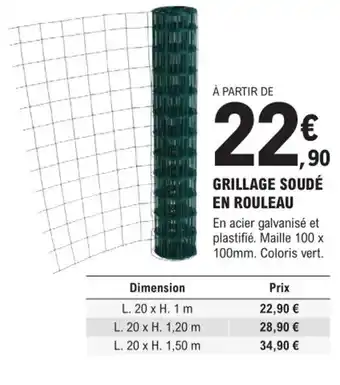 E.Leclerc Brico Grillage Soudé en Rouleau offre