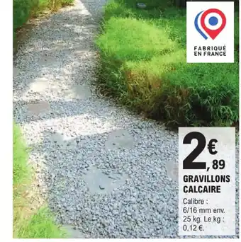 E.Leclerc Brico Gravillons Calcaire offre