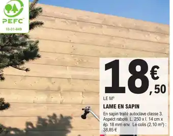 E.Leclerc Brico Lame en Sapin offre