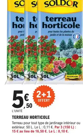 E.Leclerc Brico Terreau Horticole offre