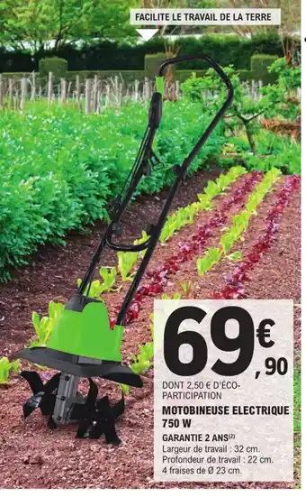 E.Leclerc Brico Motobineuse Electrique 750 W offre