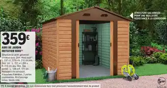E.Leclerc Brico Abri De Jardin Imitation Bois offre