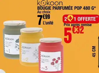 La Foir'Fouille Bougie Parfumée Pop 480 G offre
