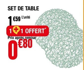 La Foir'Fouille Set de Table offre