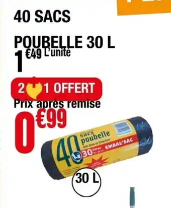 La Foir'Fouille 40 Sacs Poubelle 30 L offre