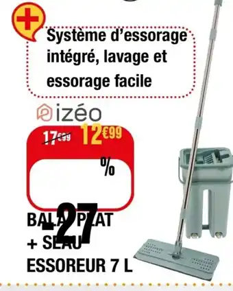 La Foir'Fouille Balai Plat + Seau Essoreur 7 L offre