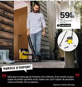 Carrefour Market Aspirateur KWD 1 W V-12/2/18 offre