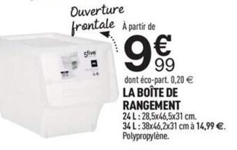 Centrakor La Boîte de Rangement offre