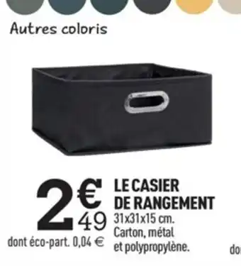 Centrakor Le Cashier de Rangement offre